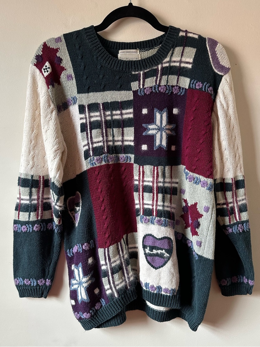 Christopher & Banks Hand Knit Ramie Cotton Sweater